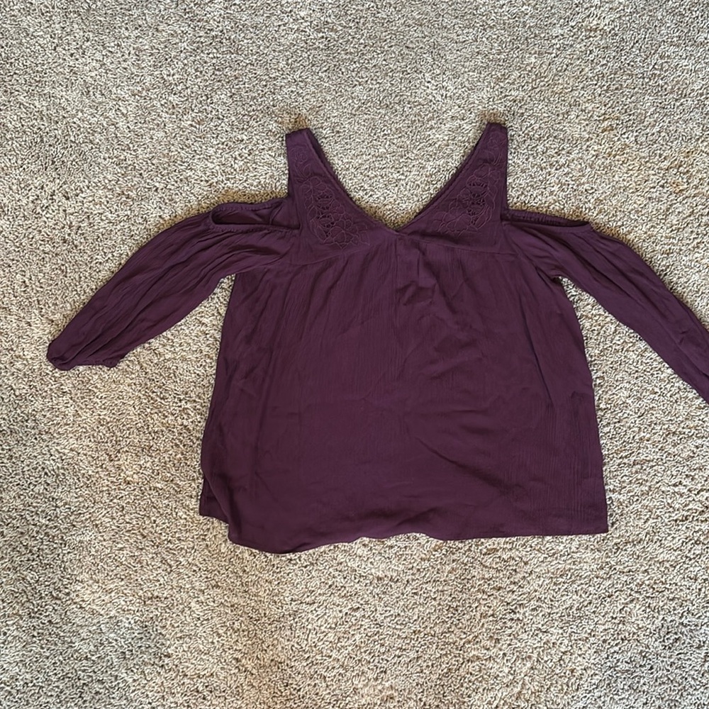 LA Hearts off the shoulder blouse.